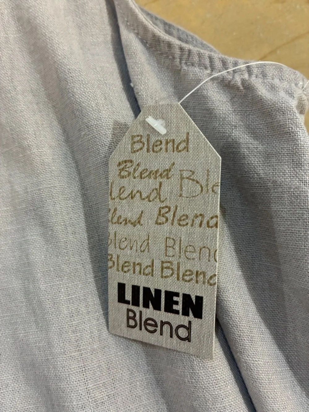 For Cynthia Linen Blend Neutral Light Taupe Sleeveless Coastal Dress, XS - Picture 7 of 8